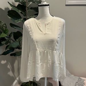 GAP white peasant blouse
